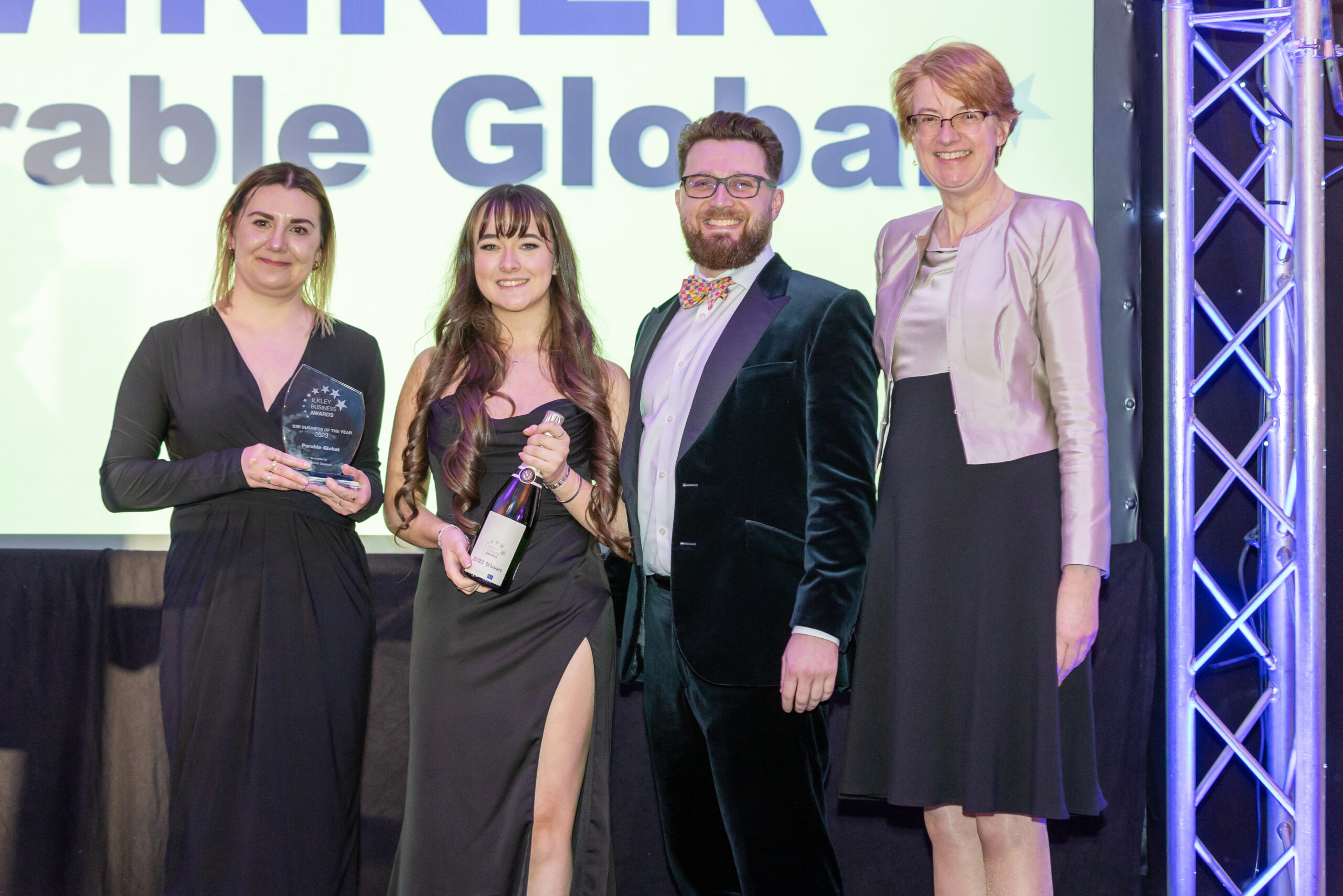 Helen Rhodes accepting the award on behalf of Pronto