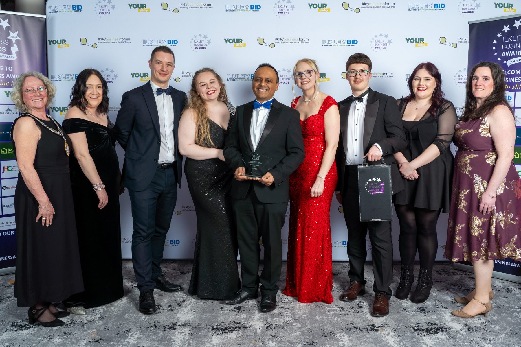 Right at Home Ilkley Excellence in Care Business of the year with sponsor